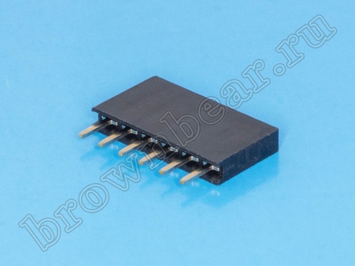 Разъем 1х6 гнездо на плату, шаг 2.54 мм фото 3