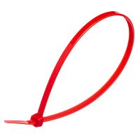 Стяжка (хомут) нейлоновая 280 x 4.8 мм, красная, упаковка 100 шт. CV-280SR