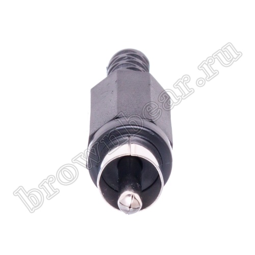 Разъем RCA-тюльпан, вилка на кабель, черный RPC-1-B фото 3