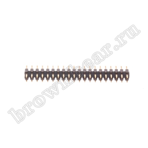 Разъем штыревой двухрядный на плату, 2х20, шаг 2.00мм фото 4