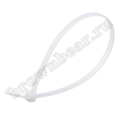 Стяжка (хомут) нейлоновая 250 x 4.8 мм, белая, упаковка 100 шт. CV-250-W
