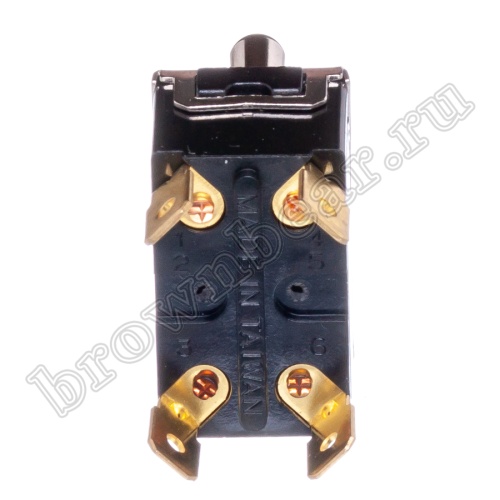 Тумблер двухполюсный, 4 контакта (on-off), на панель, с гайкой, DPDT, B067DP PST-115B фото 4