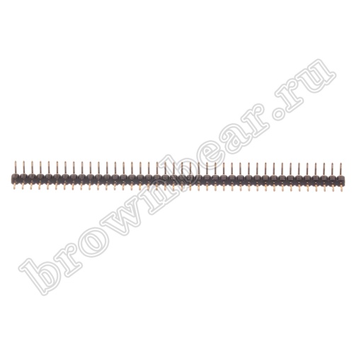 Разъем штыревой однорядный на плату, 1х40, шаг 2.00мм, угловой фото 3