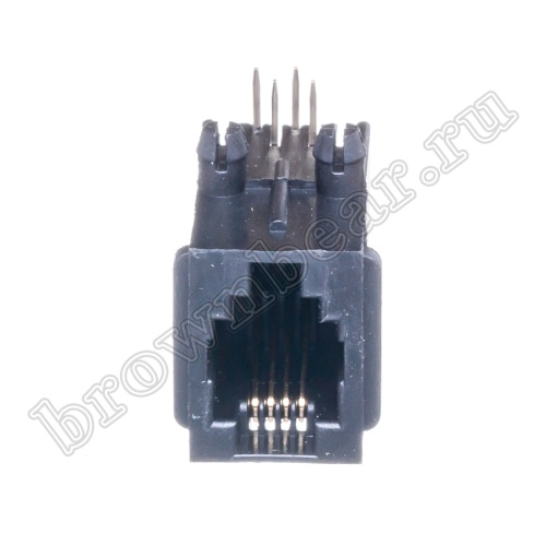 Разъём RJ-10 гнездо на плату, 4P4C, тип 2 TJ2-4P4C фото 8