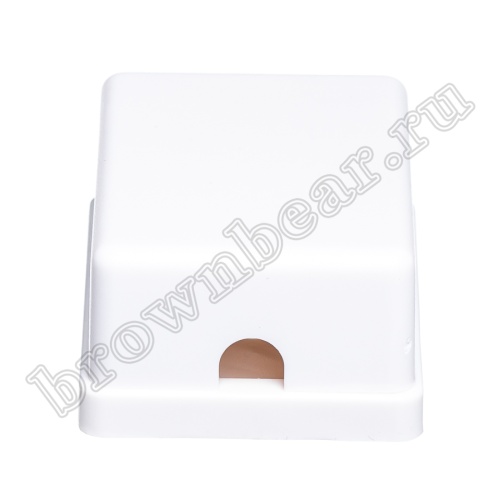 Розетка телефонная накладная одинарная RJ-11, мини, белая  фото 3