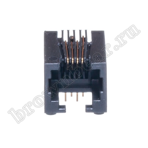 Разъём RJ-11 гнездо на плату, 6P4C, тип 4 TJ4-6P4C фото 6