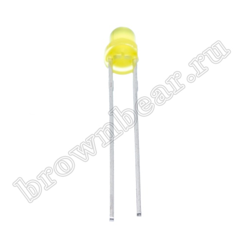 Светодиод индикаторный d=3мм, желтый, 6.0 mcd фото 5