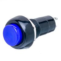Кнопка без фиксации, круглая на блок, НР, 220В, синяя PSW-6M-BL
