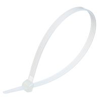 Стяжка (хомут) нейлоновая 340 x 7.6 мм, белая, упаковка 100 шт. CV-340