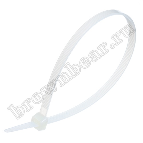 Стяжка (хомут) нейлоновая 340 x 7.6 мм, белая, упаковка 100 шт. CV-340