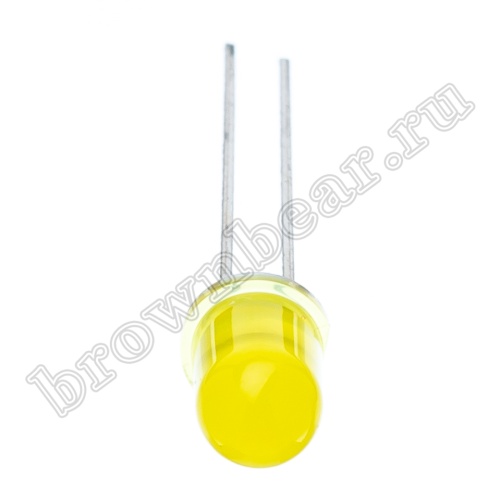 Светодиод индикаторный d=5мм, желтый, 15.0 mcd фото 2