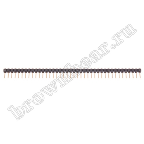 Разъем штыревой однорядный на плату, 1х40, шаг 2.54мм, угловой фото 4