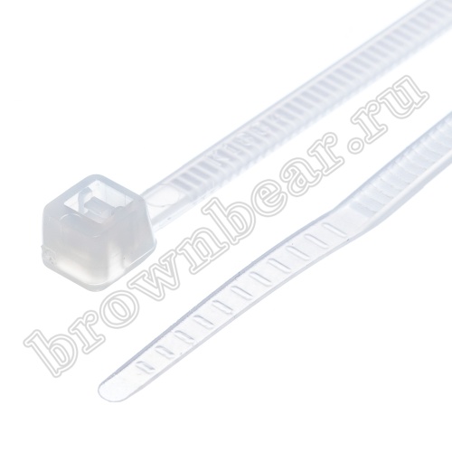 Стяжка (хомут) нейлоновая 75 x 2.4 мм, белая, упаковка 100 шт. CV-075 фото 4