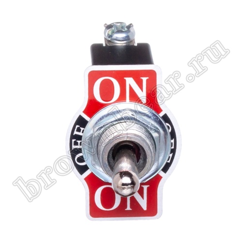 Тумблер однополюсный, 3 контакта (on-off-on), на панель, с гайкой, SPDT T013B фото 2