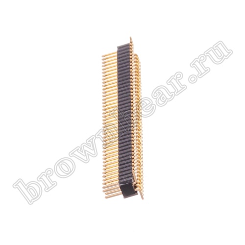 Разъем штыревой двухрядный на плату, 2х40, шаг 1.27мм, SMD монтаж фото 5
