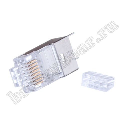 Разъём RJ-45 (8P8C) со вставкой, вилка под экранированную витую пару 6 категории TPS6-8P8C-S2 фото 5