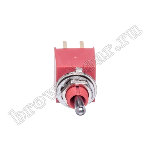 Тумблер мини двухполюсный влагозащищенный, 6 контактов (on-on), на плату, с гайкой, DPDT, IP67, B068ET PST-132A фото 5