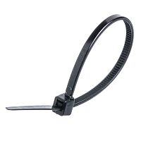 Стяжка (хомут) нейлоновая 100 x 2.5 мм, UV защита, черная, упаковка 100 шт. CV-100-W