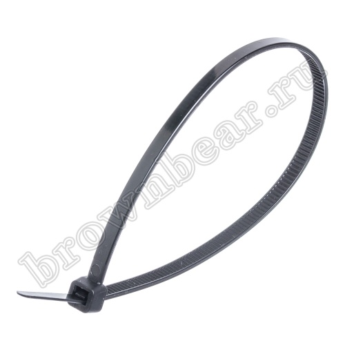 Стяжка (хомут) нейлоновая 250 x 4.8 мм, черная, упаковка 100 шт. CV-250-B