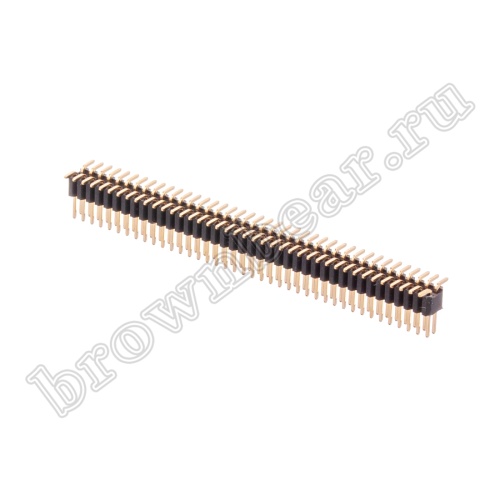 Разъем штыревой двухрядный на плату, 2х40, шаг 1.27мм, SMD монтаж фото 6