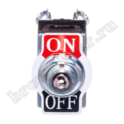 Тумблер двухполюсный, 4 контакта (on-off), на панель, с гайкой, DPDT T021B фото 5