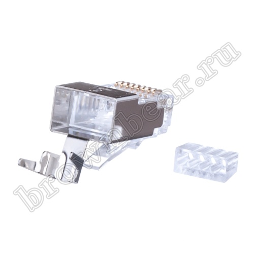 Разъём RJ-45 (8P8C) со вставкой, вилка под экранированную витую пару 6 категории TPS6-8P8C-S2 фото 4