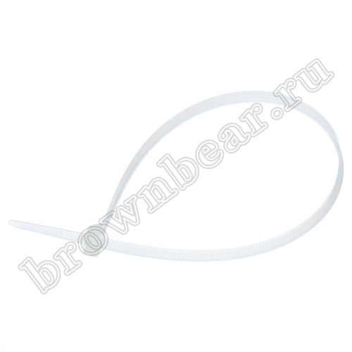 Стяжка (хомут) нейлоновая 340 x 7.6 мм, белая, упаковка 100 шт. CV-340 фото 2