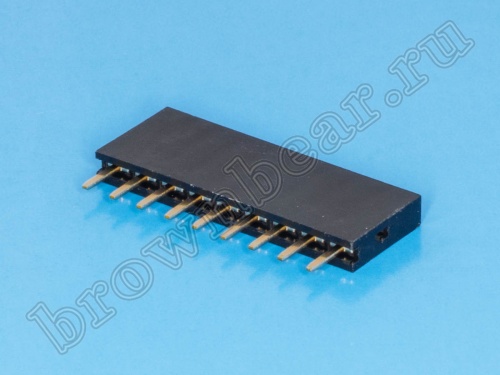 Разъем 1х9 гнездо на плату, шаг 2.54мм фото 3
