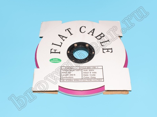 Кабель плоский, шлейф 9 проводников, шаг 1.27 мм фото 2