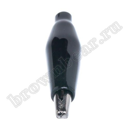 Зажим изолированный 37мм тип 'aligator', черный фото 3