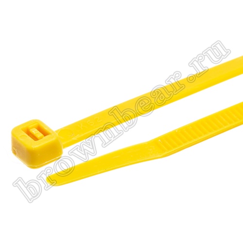 Стяжка (хомут) нейлоновая 280 x 4.8 мм, желтая, упаковка 100 шт. CV-280SY фото 4