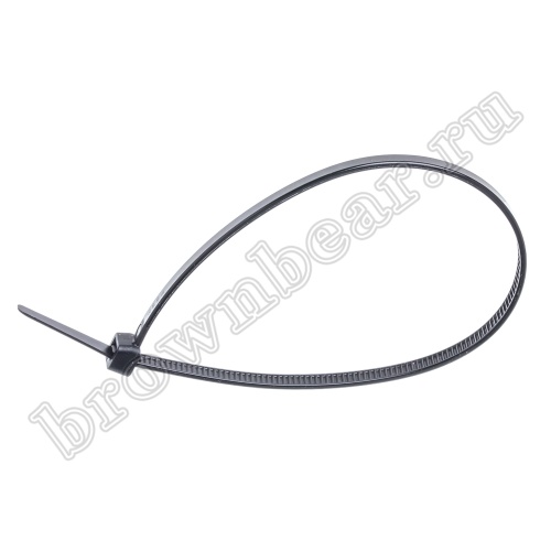 Стяжка (хомут) нейлоновая 250 x 4.8 мм, черная, упаковка 100 шт. CV-250-B фото 2