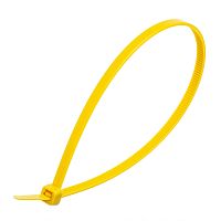Стяжка (хомут) нейлоновая 280 x 4.8 мм, желтая, упаковка 100 шт. CV-280SY