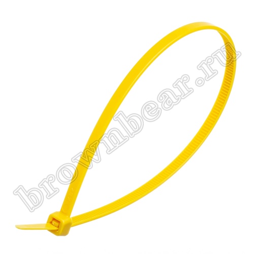 Стяжка (хомут) нейлоновая 280 x 4.8 мм, желтая, упаковка 100 шт. CV-280SY