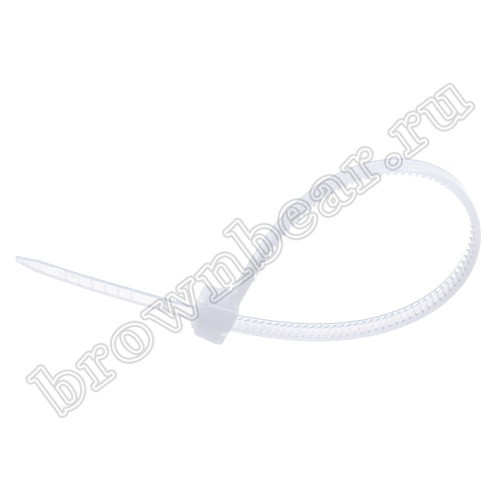 Стяжка (хомут) нейлоновая 100 x 2.5 мм, белая, упаковка 100 шт. ET-3x100 фото 2