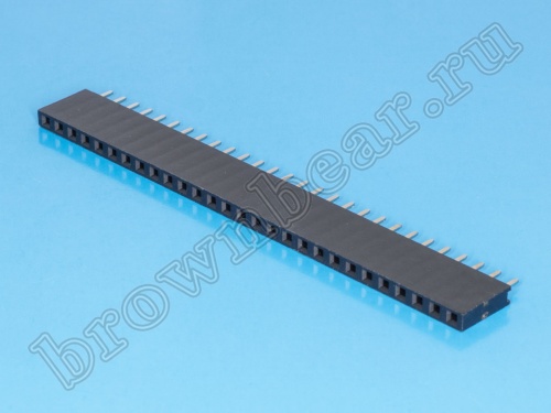 Разъем 1х28 гнездо на плату, шаг 2.54мм фото 5