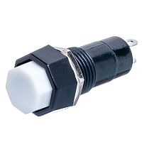 Кнопка с фиксацией, восьмиугольная на блок, НР, 220В, белая PSW-6FA-W