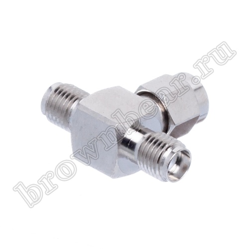 Переходник-тройник SMA, гнездо-вилка-гнездо SMA-T фото 3