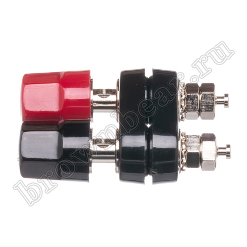 Клемма приборная сдвоенная для разъема Banana, тип 1 (гнездо), красная и черная BPD-1 фото 6
