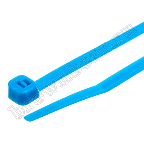 Стяжка (хомут) нейлоновая 200 х 3.2 мм, синяя, упаковка 100 шт. CV-200SBL фото 4