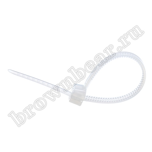 Стяжка (хомут) нейлоновая 75 x 2.4 мм, белая, упаковка 100 шт. CV-075 фото 2
