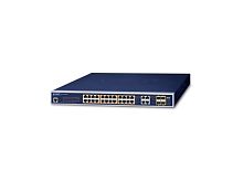 GS-4210-24PL4C Управляемый L2 PoE коммутатор Planet, 24 порта 1Гбит/с, 4 комбо порта TP/SFP 1Гбит/с