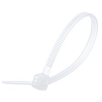 Стяжка (хомут) нейлоновая 100 x 2.5 мм, белая, упаковка 100 шт. CV-100