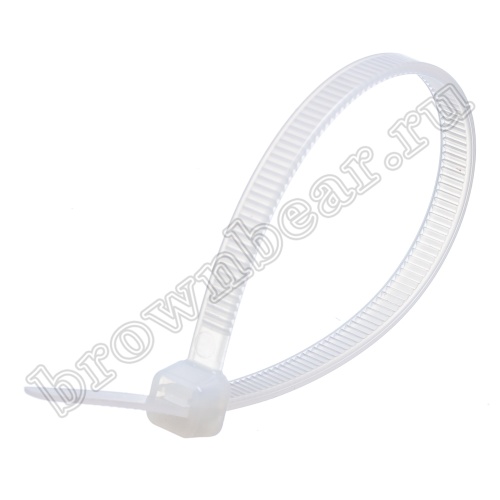 Стяжка (хомут) нейлоновая 160 x 4.8 мм, белая, упаковка 100 шт. CV-160L