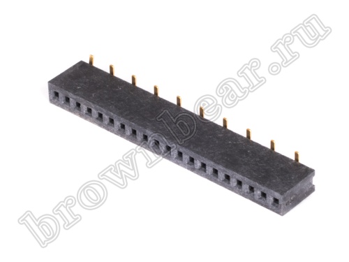 Разъем 1х20 гнездо, поверхностный монтаж, шаг 1,27мм