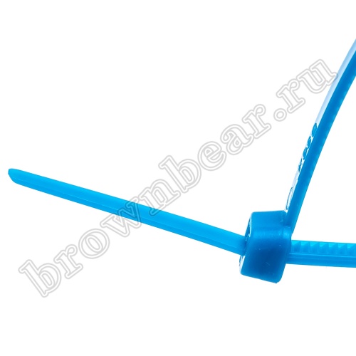 Стяжка (хомут) нейлоновая 200 х 3.2 мм, синяя, упаковка 100 шт. CV-200SBL фото 3