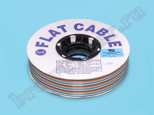 Кабель плоский, шлейф 30 проводников, шаг 1.27 мм, цветной фото 3