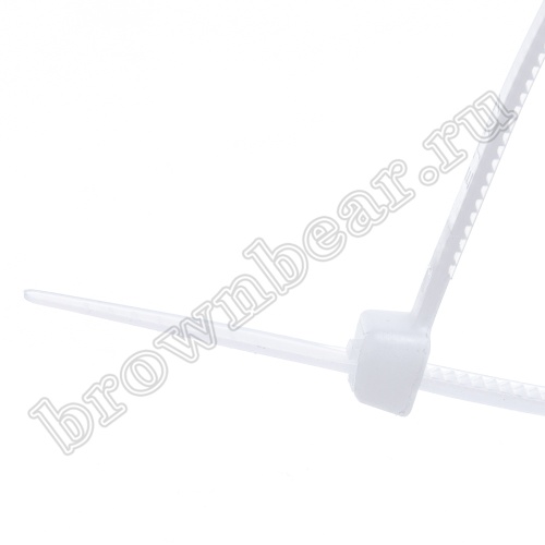 Стяжка (хомут) нейлоновая 300 х 3.6 мм, белая, упаковка 100 шт. ET-4x300 фото 3