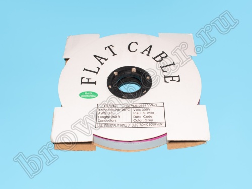 Кабель плоский, шлейф 20 проводников, шаг 1.27 мм фото 3