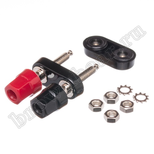 Клемма приборная сдвоенная для разъема Banana, тип 1 (гнездо), красная и черная BPD-1 фото 8